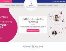 Tablet Screenshot of ordre-sages-femmes.fr